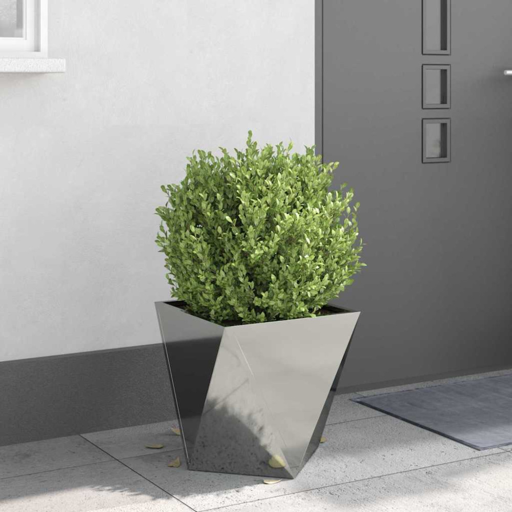 Produktbild för Planteringskärl 2 pcs Silver 40 x 40 x 40 cm Galvaniserat Stål