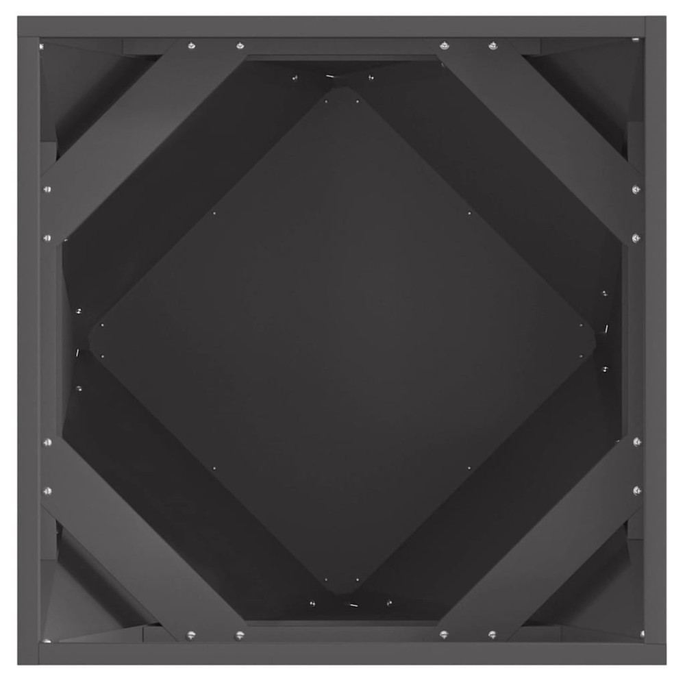 Produktbild för Planteringskärl Svart 50 x 50 x 50 cm Stål