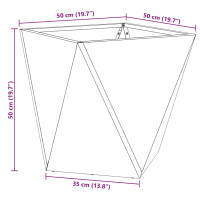 Produktbild för Planteringskärl 2 pcs Svart 50 x 50 x 50 cm Stål
