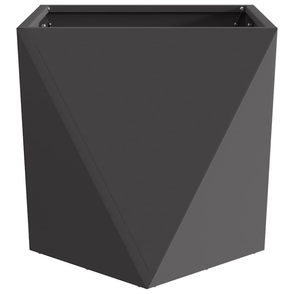 Produktbild för Planteringskärl 2 pcs Svart 50 x 50 x 50 cm Stål