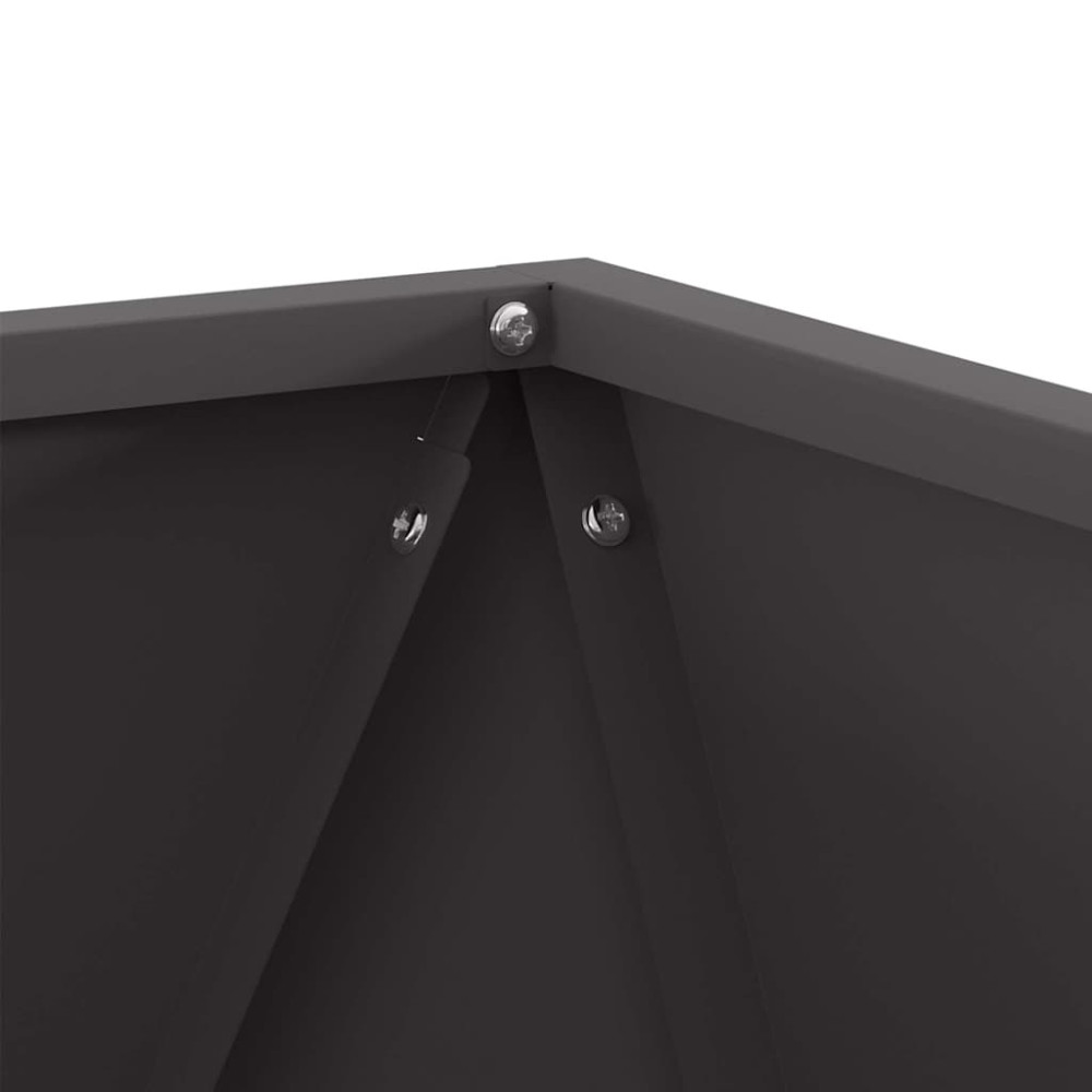 Produktbild för Planteringskärl 2 pcs Svart 50 x 50 x 50 cm Stål