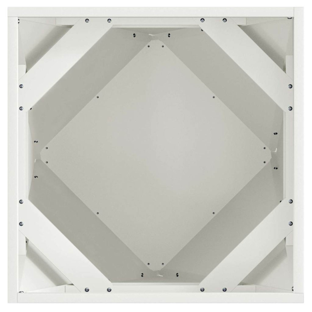 Produktbild för Planteringskärl Vit 50 x 50 x 50 cm Stål