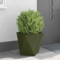 Produktbild för Planteringskärl 2 pcs Olivgrön 50 x 50 x 50 cm Stål