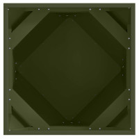 Produktbild för Planteringskärl 2 pcs Olivgrön 50 x 50 x 50 cm Stål