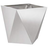 Produktbild för Planteringskärl Silver 50 x 50 x 50 cm Rostfritt stål