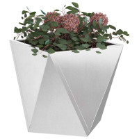 Produktbild för Planteringskärl Silver 50 x 50 x 50 cm Rostfritt stål