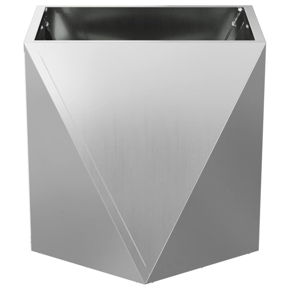 Produktbild för Planteringskärl 2 pcs Silver 50 x 50 x 50 cm Galvaniserat Stål