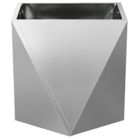 Produktbild för Planteringskärl 2 pcs Silver 50 x 50 x 50 cm Galvaniserat Stål