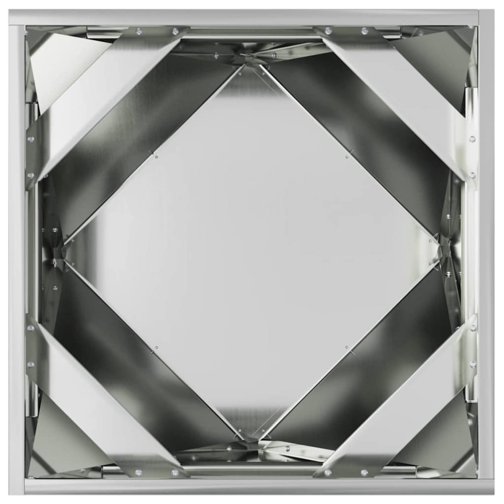 Produktbild för Planteringskärl 2 pcs Silver 50 x 50 x 50 cm Galvaniserat Stål