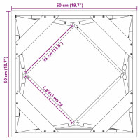 Produktbild för Planteringskärl 2 pcs Rostig 50 x 50 x 50 cm