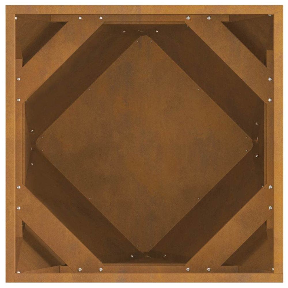 Produktbild för Planteringskärl 2 pcs Rostig 50 x 50 x 50 cm