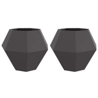 Produktbild för Planteringskärl 2 pcs Svart 100 x 100 x 80 cm Stål