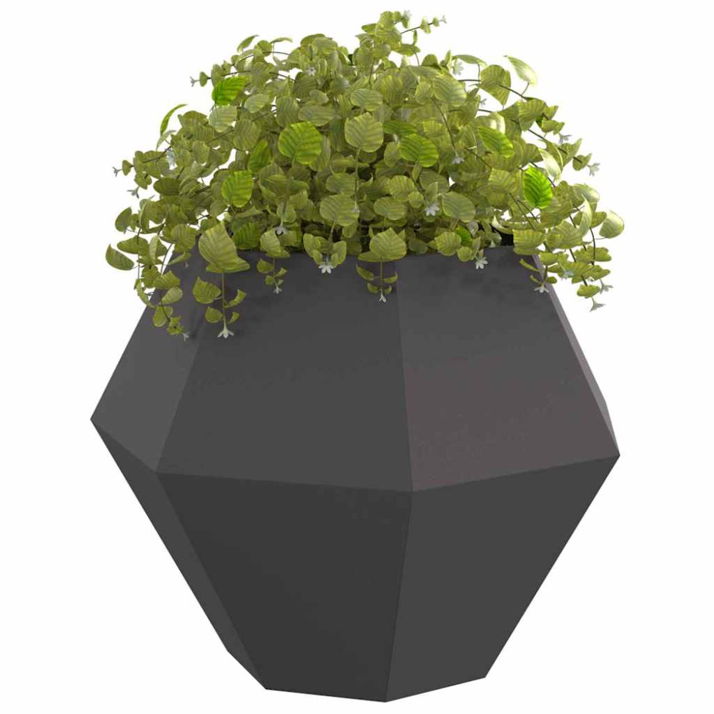Produktbild för Planteringskärl 2 pcs Svart 100 x 100 x 80 cm Stål