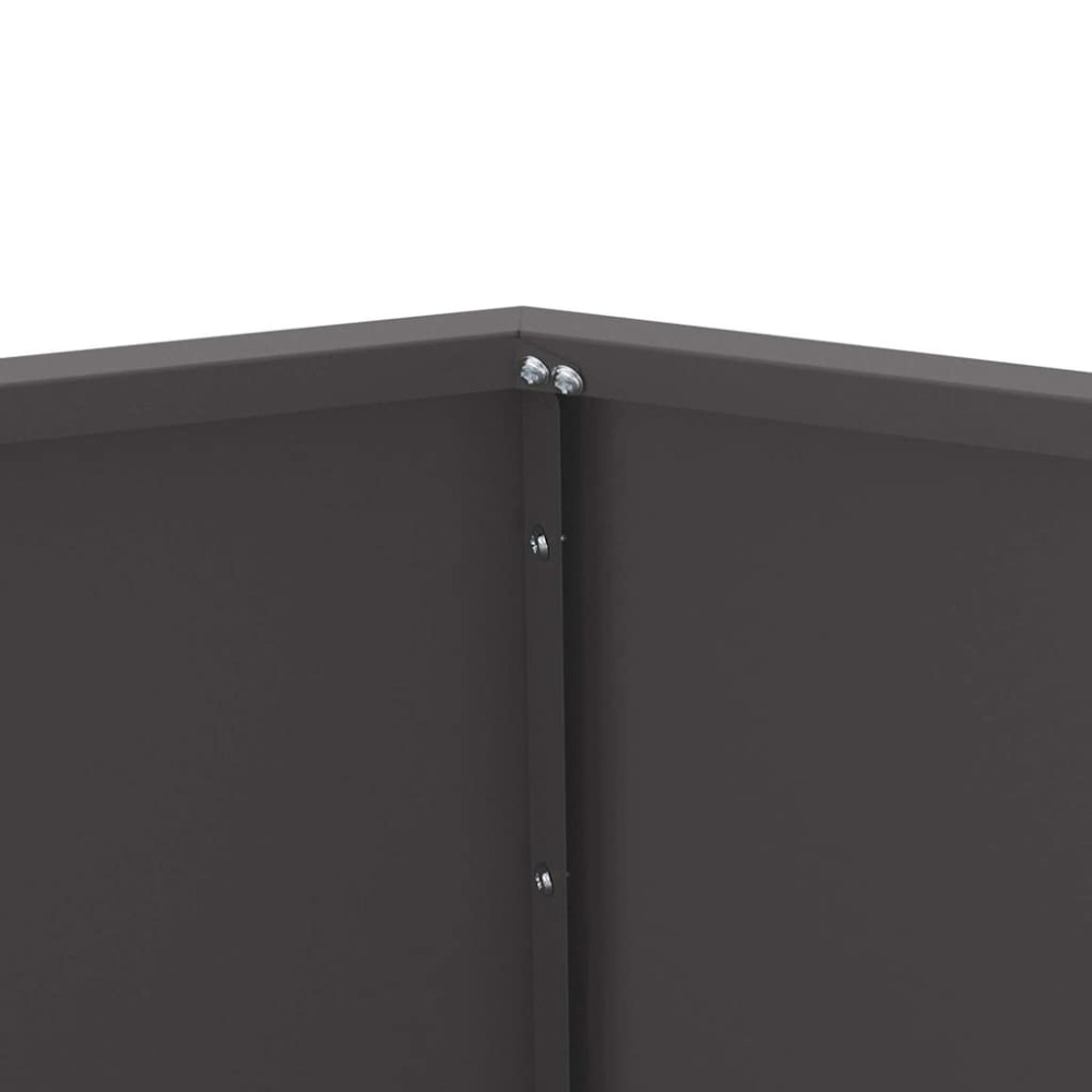Produktbild för Planteringskärl 2 pcs Svart 100 x 100 x 80 cm Stål