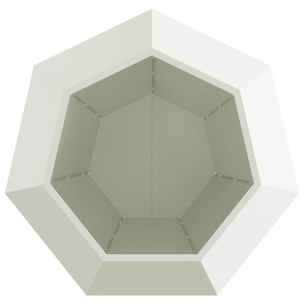 Produktbild för Planteringskärl 2 pcs Vit 100 x 100 x 80 cm Stål