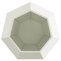 Produktbild för Planteringskärl 2 pcs Vit 100 x 100 x 80 cm Stål