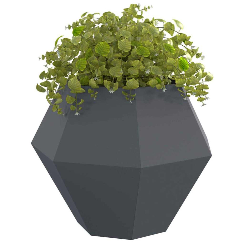Produktbild för Planteringskärl 2 pcs Antracit 100 x 100 x 80 cm Stål
