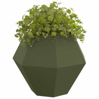 Produktbild för Planteringskärl 2 pcs Olivgrön 100 x 100 x 80 cm Stål