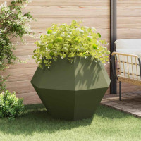 Produktbild för Planteringskärl 2 pcs Olivgrön 100 x 100 x 80 cm Stål