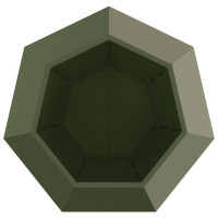 Produktbild för Planteringskärl 2 pcs Olivgrön 100 x 100 x 80 cm Stål