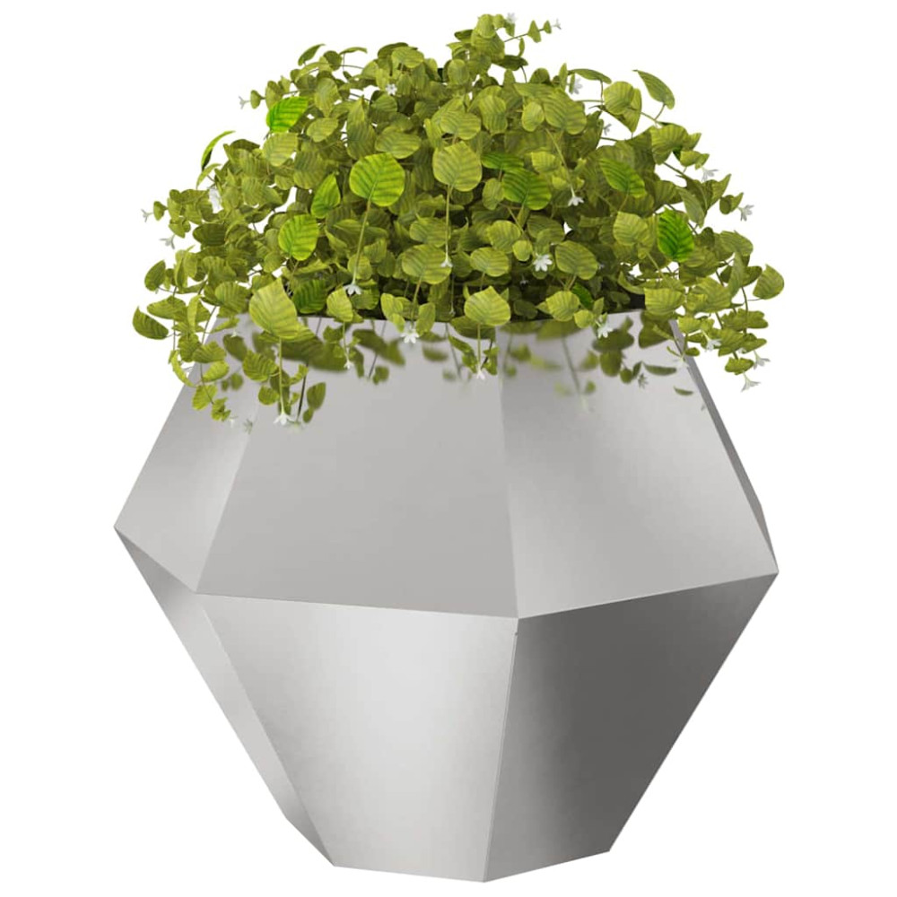 Produktbild för Planteringskärl Silver 100 x 100 x 80 cm Rostfritt stål