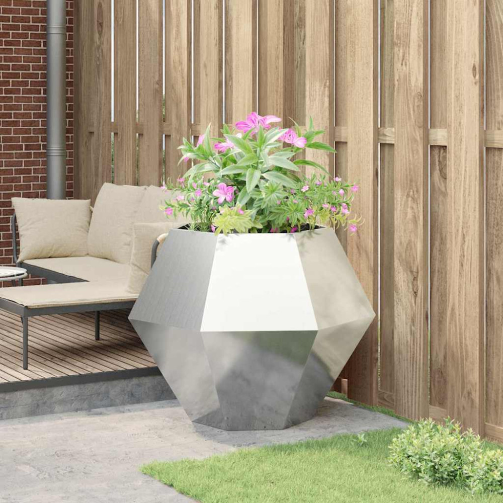 Produktbild för Planteringskärl Silver 100 x 100 x 80 cm Rostfritt stål