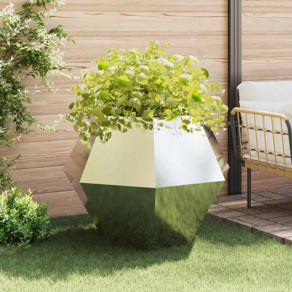 Produktbild för Planteringskärl 2 pcs Silver 100 x 100 x 80 cm Rostfritt stål