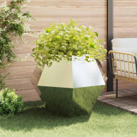 Produktbild för Planteringskärl 2 pcs Silver 100 x 100 x 80 cm Rostfritt stål