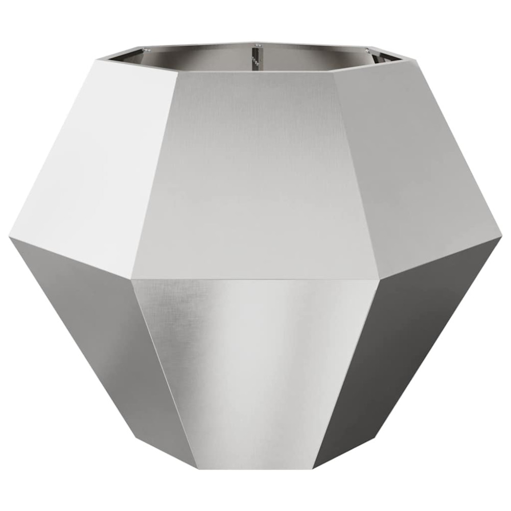 Produktbild för Planteringskärl 2 pcs Silver 100 x 100 x 80 cm Rostfritt stål