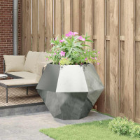 Produktbild för Planteringskärl Silver 100 x 100 x 80 cm Galvaniserat Stål
