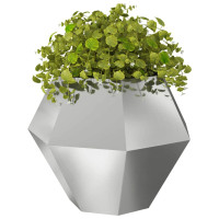 Produktbild för Planteringskärl 2 pcs Silver 100 x 100 x 80 cm