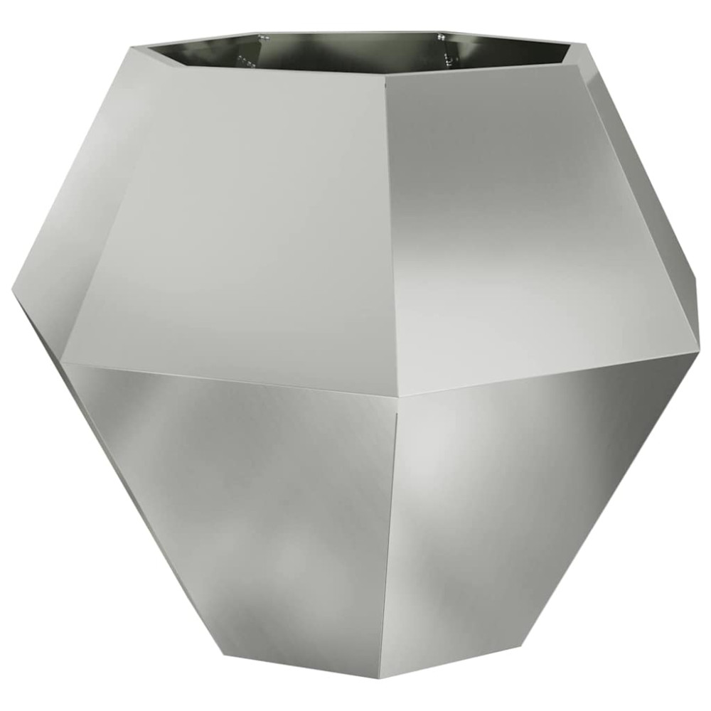 Produktbild för Planteringskärl 2 pcs Silver 100 x 100 x 80 cm