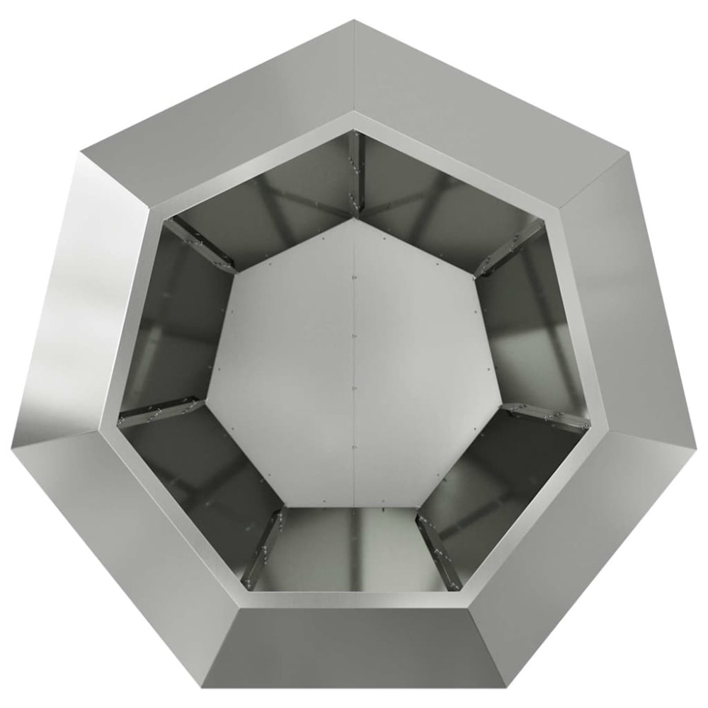 Produktbild för Planteringskärl 2 pcs Silver 100 x 100 x 80 cm