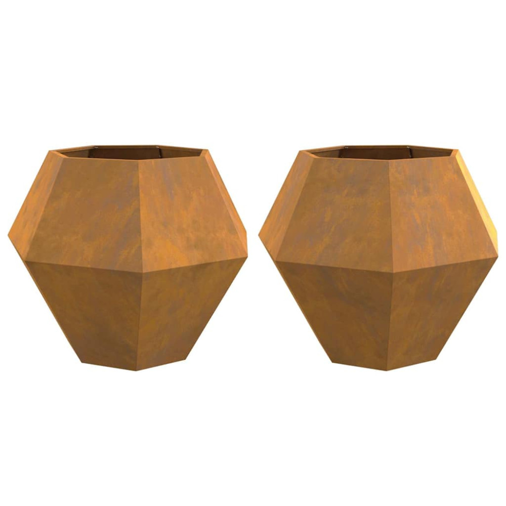 Produktbild för Planteringskärl 2 pcs Rostig 100 x 100 x 80 cm