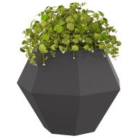 Produktbild för Planteringskärl 2 pcs Svart 75 x 75 x 60 cm Stål