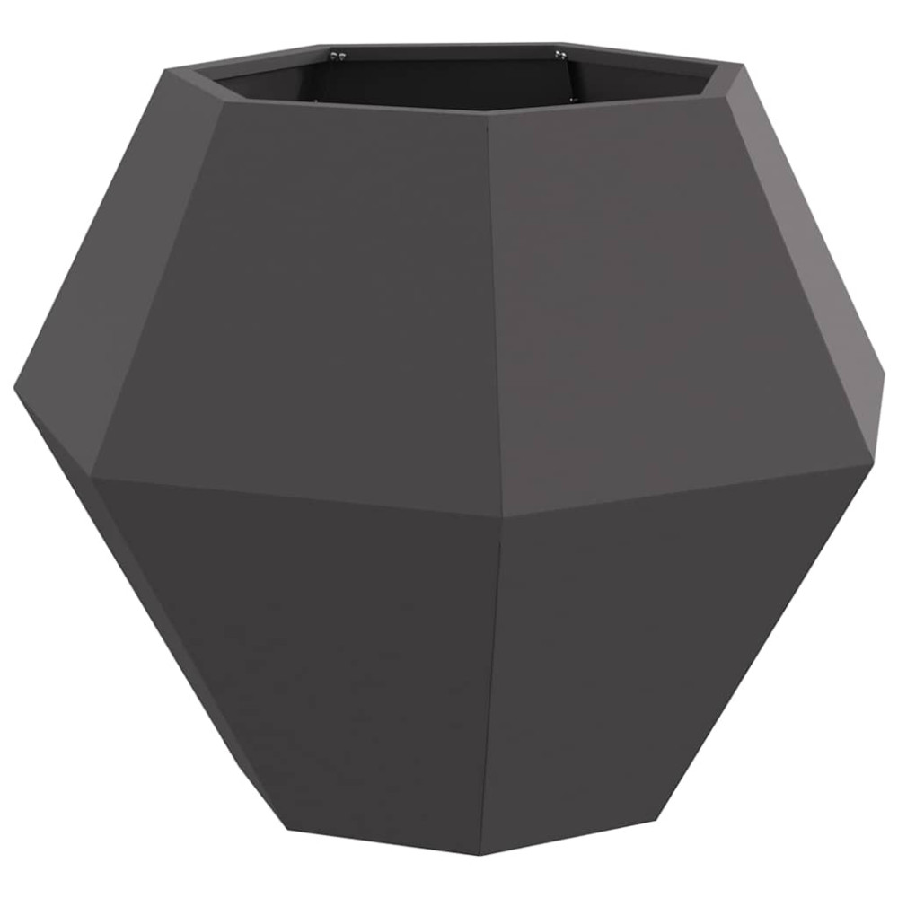 Produktbild för Planteringskärl 2 pcs Svart 75 x 75 x 60 cm Stål