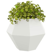 Produktbild för Planteringskärl 2 pcs Vit 75 x 75 x 60 cm Stål