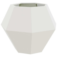 Produktbild för Planteringskärl 2 pcs Vit 75 x 75 x 60 cm Stål