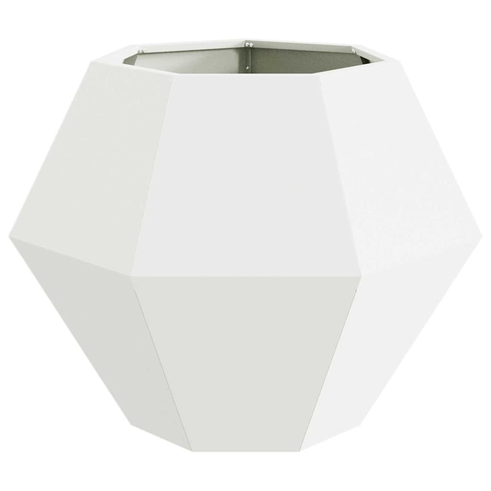 Produktbild för Planteringskärl 2 pcs Vit 75 x 75 x 60 cm Stål