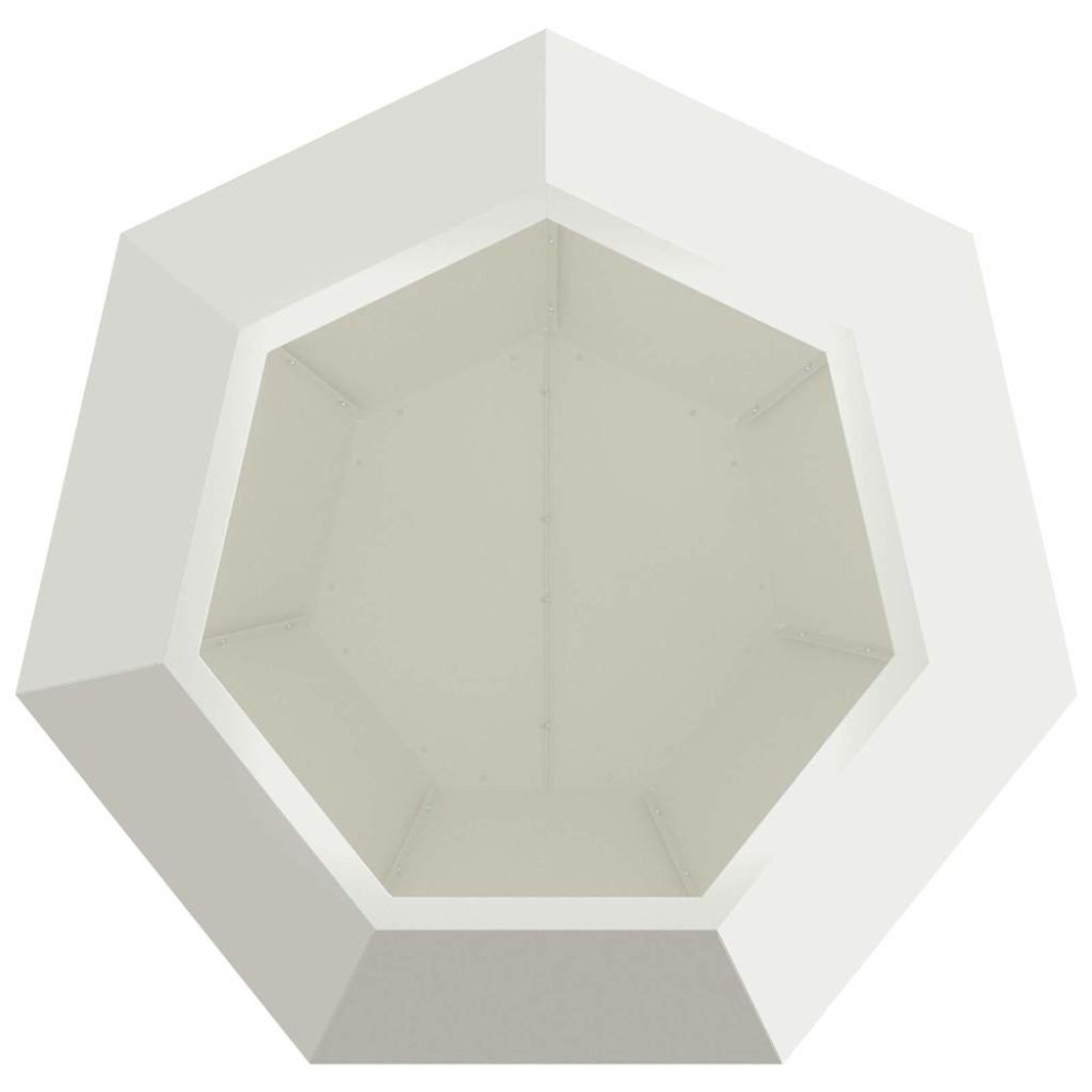 Produktbild för Planteringskärl 2 pcs Vit 75 x 75 x 60 cm Stål