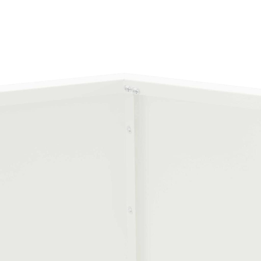 Produktbild för Planteringskärl 2 pcs Vit 75 x 75 x 60 cm Stål