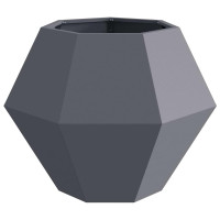 Produktbild för Planteringskärl 2 pcs Antracit 75 x 75 x 60 cm Stål