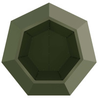 Produktbild för Planteringskärl 2 pcs Olivgrön 75 x 75 x 60 cm Stål