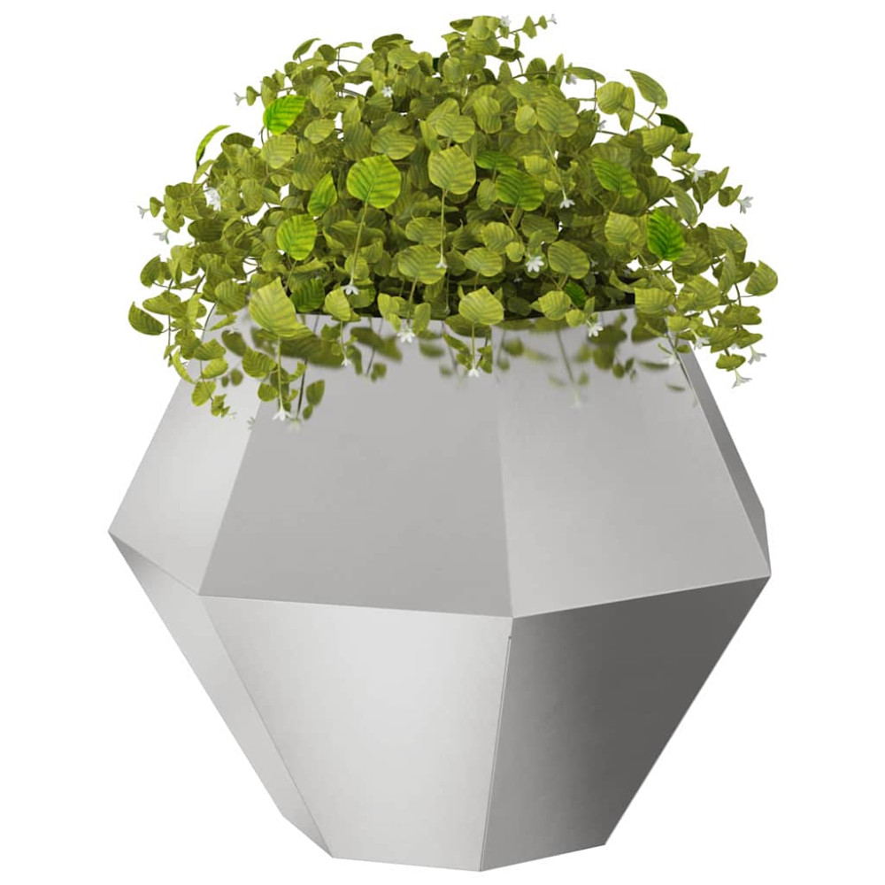 Produktbild för Planteringskärl 2 pcs Silver 75 x 75 x 60 cm Rostfritt stål