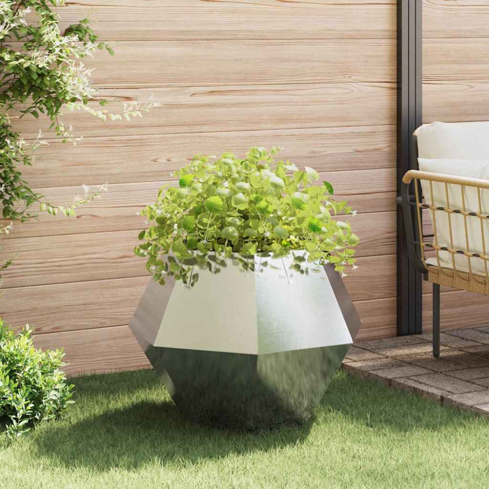 Produktbild för Planteringskärl 2 pcs Silver 75 x 75 x 60 cm Rostfritt stål