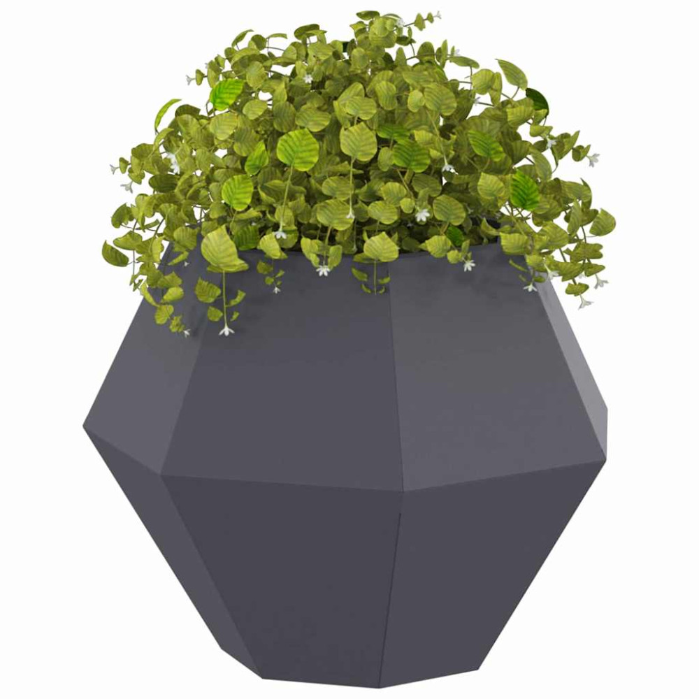 Produktbild för Planteringskärl 2 pcs Antracit 50 x 50 x 40 cm Stål