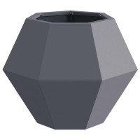 Produktbild för Planteringskärl 2 pcs Antracit 50 x 50 x 40 cm Stål