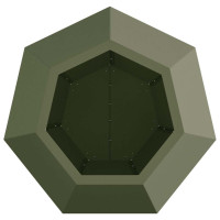 Produktbild för Planteringskärl Olivgrön 50 x 50 x 40 cm Stål