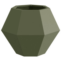 Produktbild för Planteringskärl 2 pcs Olivgrön 50 x 50 x 40 cm Stål
