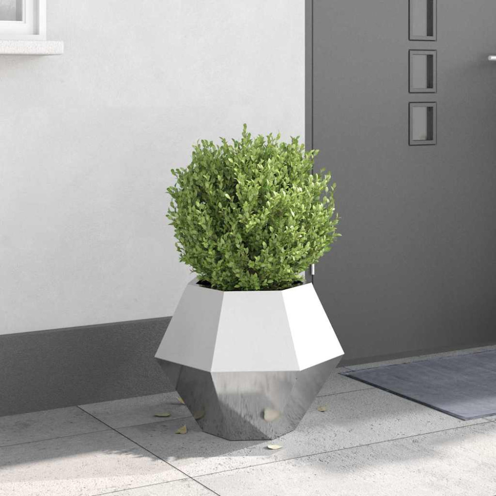 Produktbild för Planteringskärl Silver 50 x 50 x 40 cm Rostfritt stål